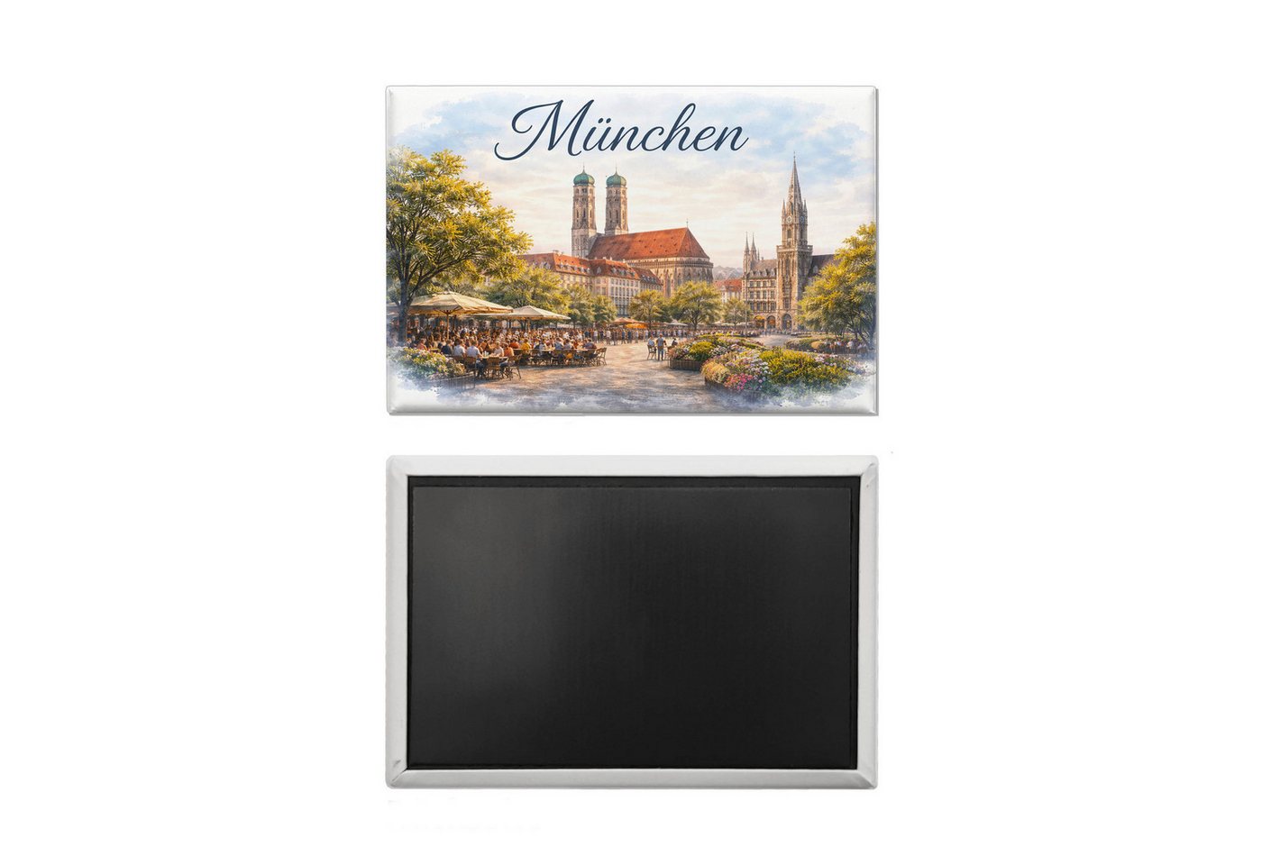 speecheese Magnet München Skyline Frauenkirche München Souvenir Souvenir Magnet Bild 2