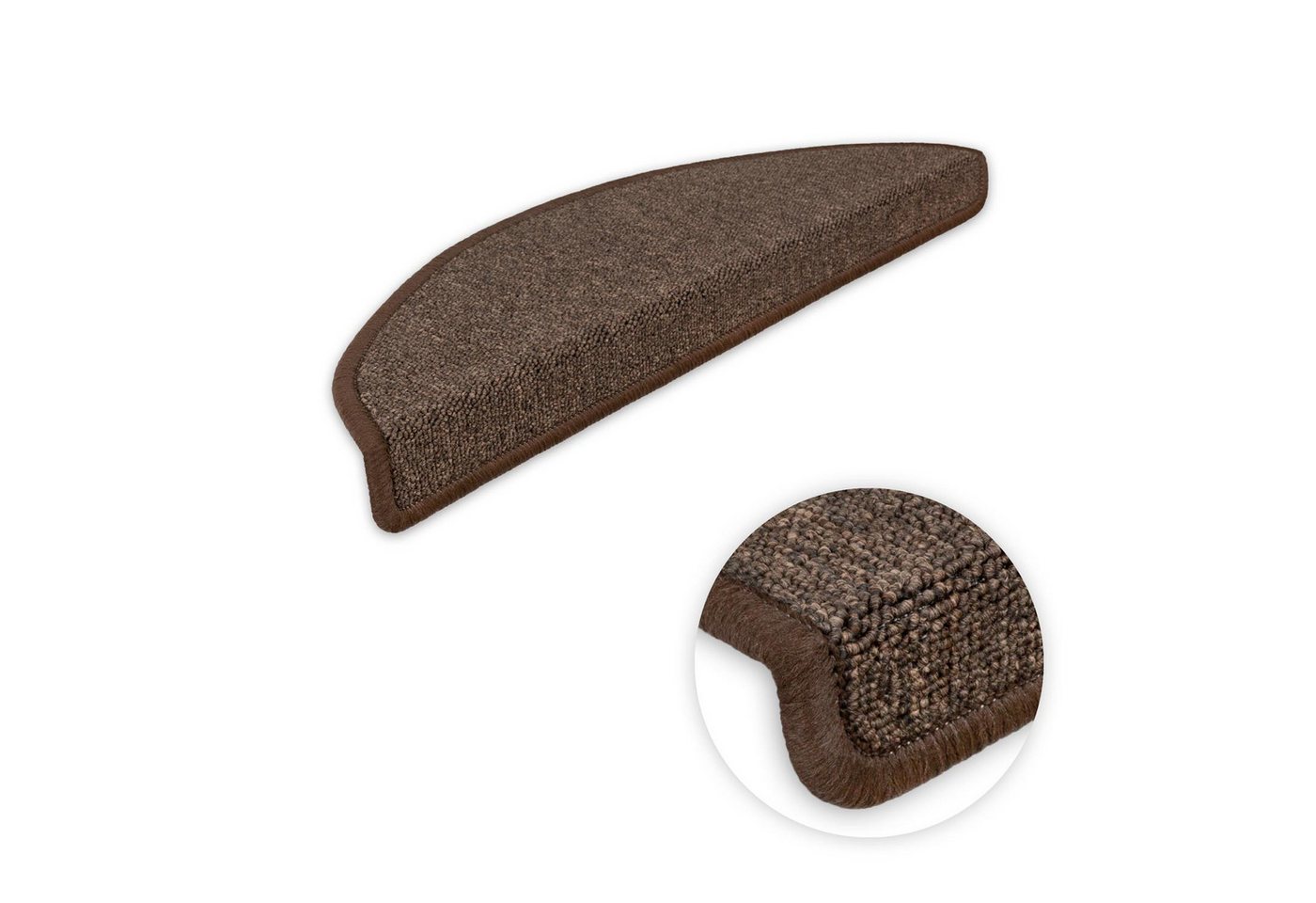 Metzker® Stufenmatte Stufenmatten Rambo Kleinformat 55x15x3,5cm Halbrund, halbrund, Höhe: 5 mm, 15 Stück im Set - Kaffeebraun Bild 5