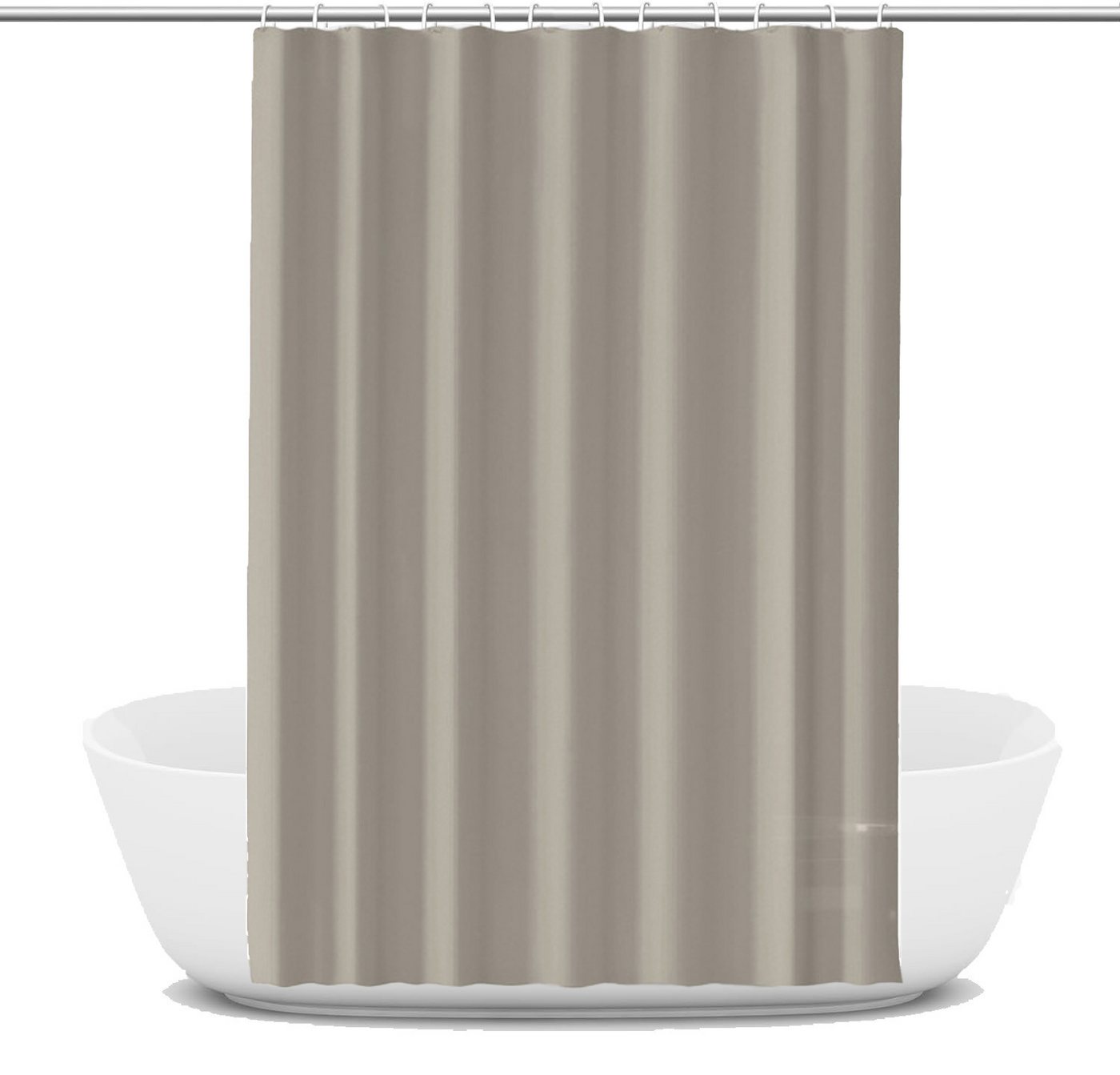 Coonoor Duschvorhang Anti-Schimmel Badezimmervorhang, Wasserdicht und Waschbar Breite 180 cm (1-tlg), Perfekt für Badewanne & Dusche Bild 2