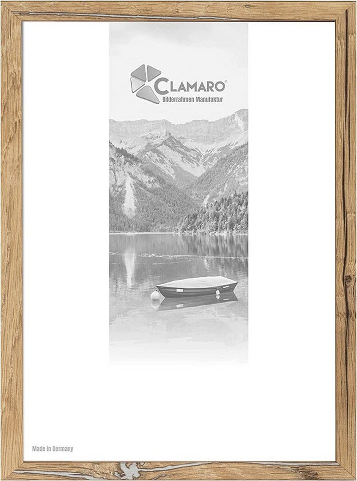 Clamaro Bilderrahmen Bilderrahmen Eiche Altholz CLAMARO Collage nach Maß FSC® Holz Modern eckig M3016 20x20 in Eiche Altholz Bild 3
