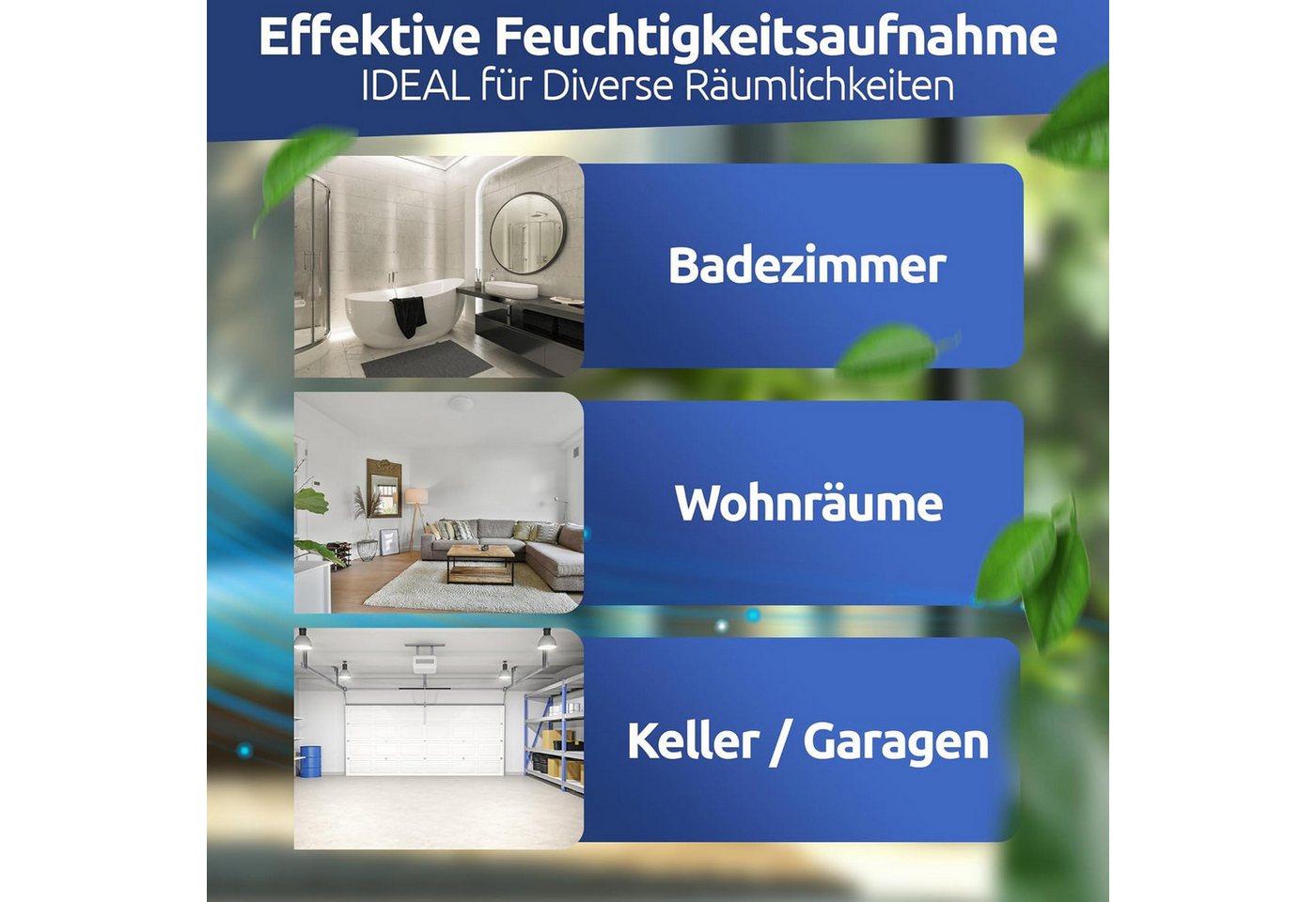 STAHLMANN COMMERCE GmbH Luftentfeuchter-Nachfüllpack Luftentfeuchter Nachfüllpack [12 x 450 g] Granulat Zitrone Duft, für Alle Gängigen Luftentfuchter mit einem Nachfüllpack von 400-450G, Zitrone, 12 x 450 g · 5,4 kg Vorrat · Zitrone · ohne Strom · Made in EU Bild 2