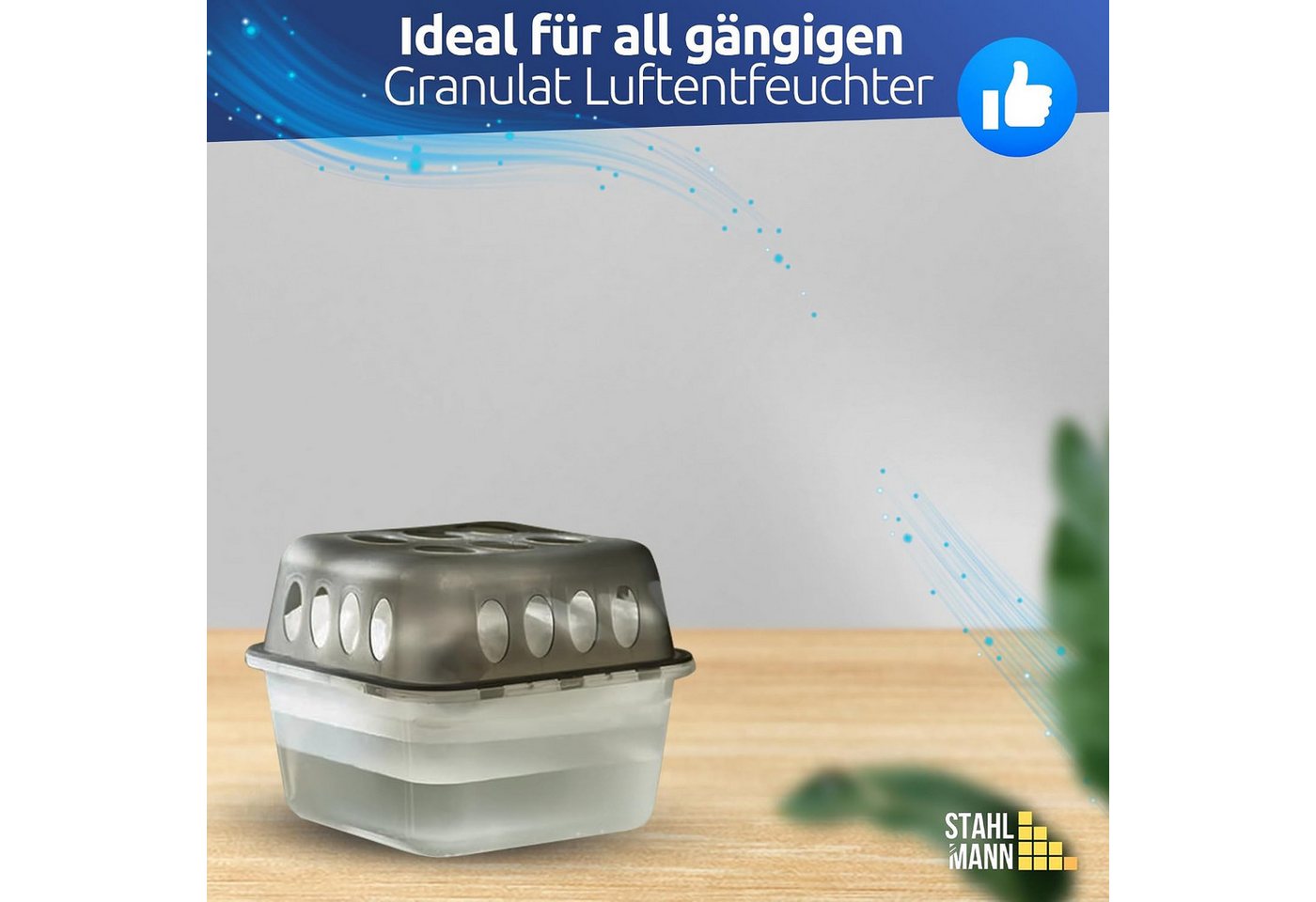 STAHLMANN COMMERCE GmbH Luftentfeuchter-Nachfüllpack Luftentfeuchter Nachfüllpack [12 x 450 g] Granulat Zitrone Duft, für Alle Gängigen Luftentfuchter mit einem Nachfüllpack von 400-450G, Zitrone, 12 x 450 g · 5,4 kg Vorrat · Zitrone · ohne Strom · Made in EU Bild 4