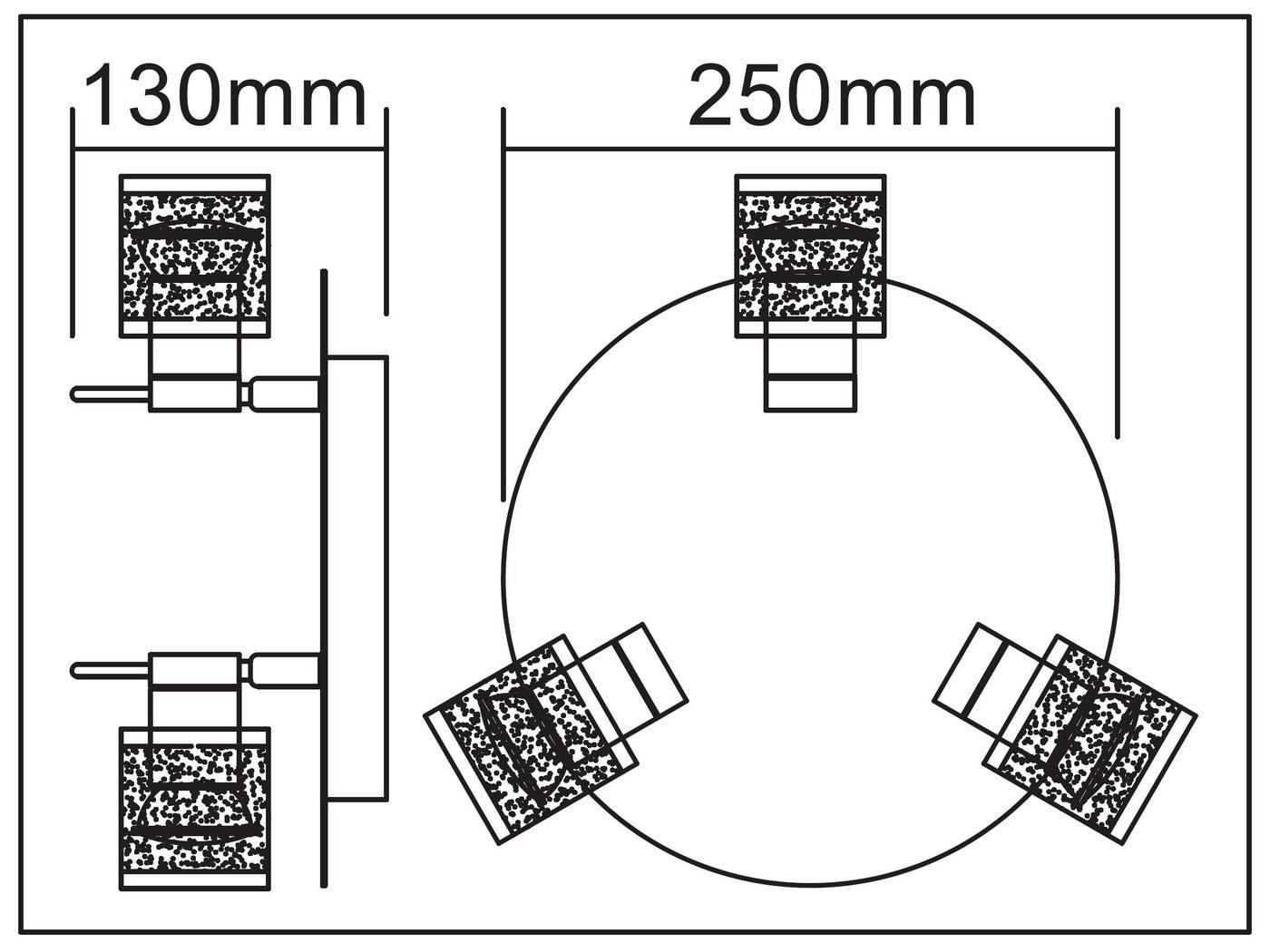 TRANGO LED Deckenstrahler, 3-flammig 1006-38R IP44 LED Badleuchte inkl. 3x 3 Watt GU10 LED Leuchtmittel *RONNY* Bad Deckenleuchte mit Glaslampenschirm in Chrom-Optik Rondell, Spots schwenkbar & drehbar Bild 2
