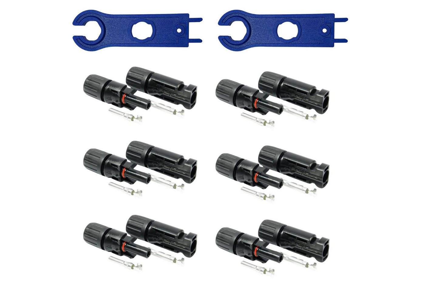 solartronics Solarmodul 5-100 Paar Solarstecker Solar-Spannschlüssel Set, Wasserdicht, (6-St) Bild 4