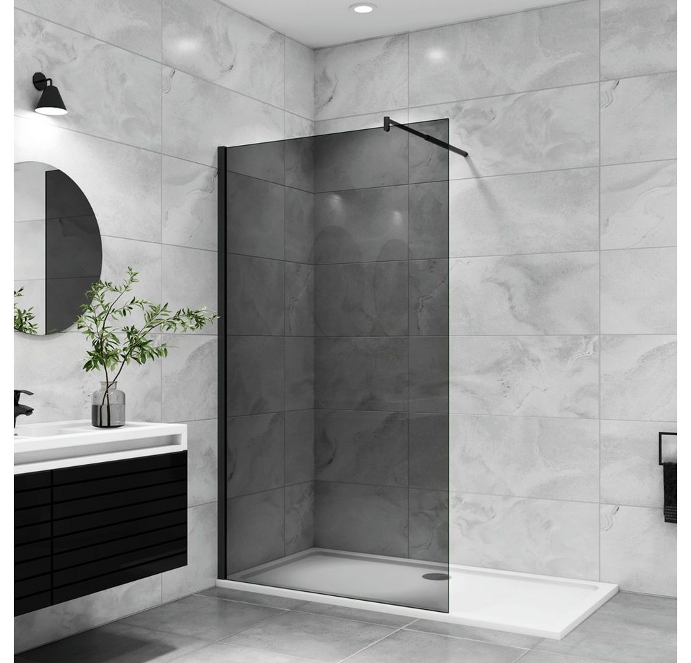 duschspa Duschwand 200cm 8mm ESG Duschwand Duschtrennwand Walk in Dusche Glaswand, Einscheibensicherheitsglas, Sicherheitsglas, (Set), Glas