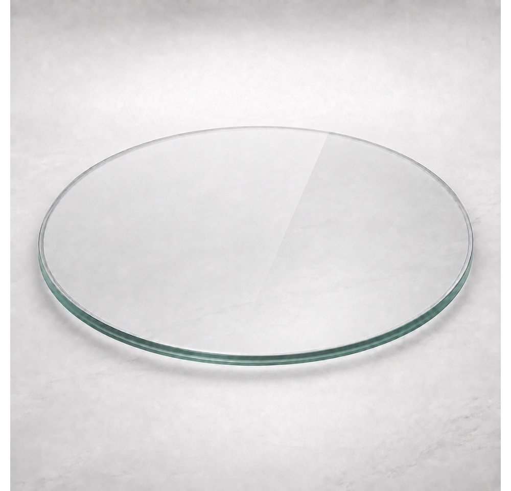 LebensWohnArt Tischplatte Glasplatte TERRY 60cm Rund 8mm Gehärtetes Glas Bild 2