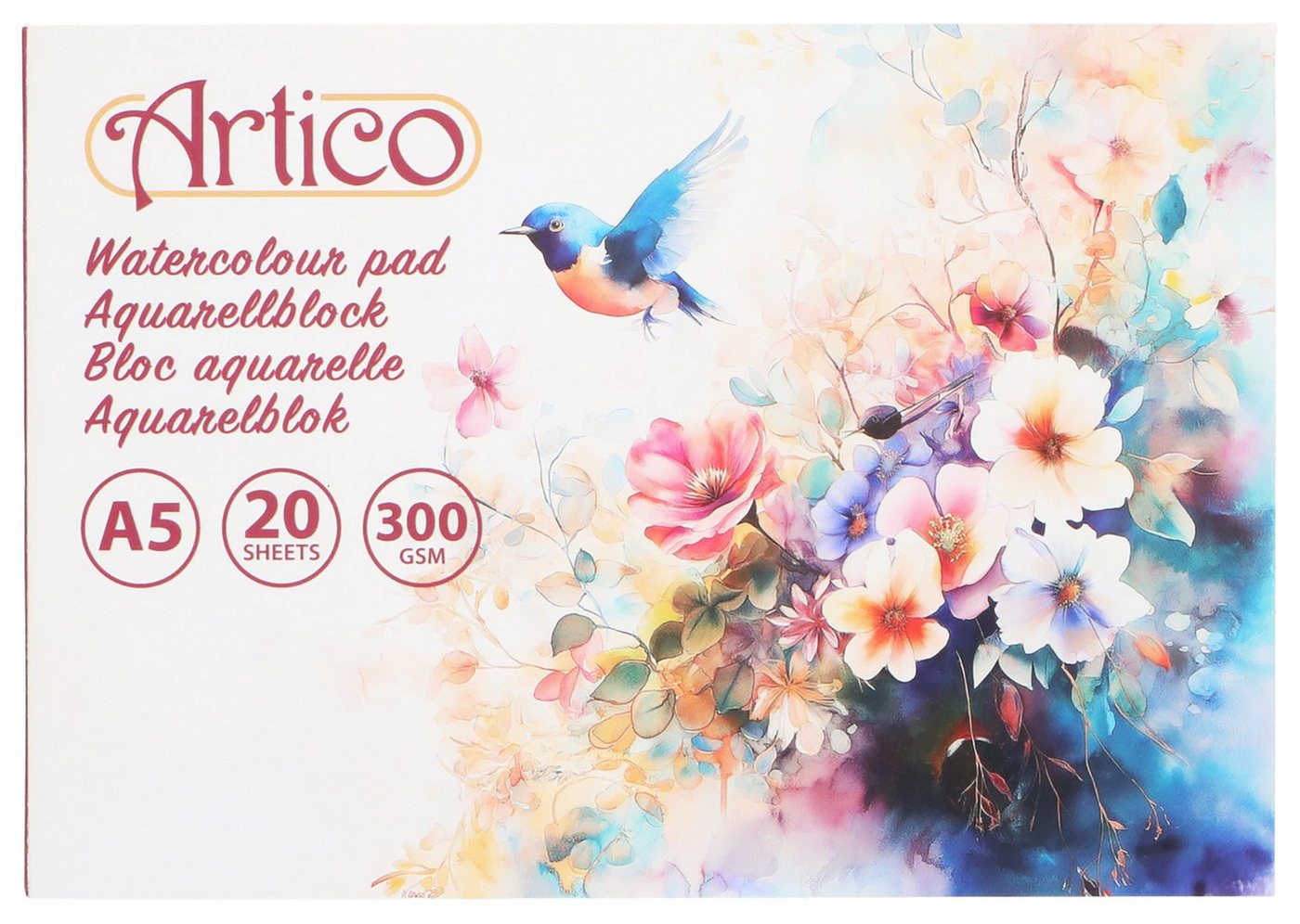 Artico Aquarellpapier AQUARELLPAPIER DIN A5 20 Blatt 300 g/m² Beige Zeichenpapier 99, Malpapier Zeichenkarton Malkarton Aquarell Papier Bild 2