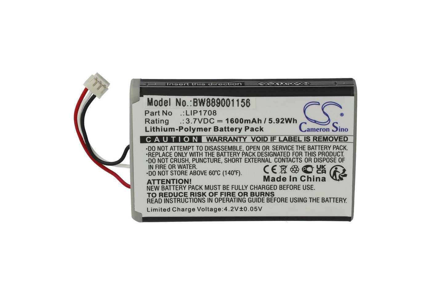 vhbw Akku passend für Sony Playstation 5 DualSense CFI-ZCT1W, DualSense, Akku Akku Li-Polymer 1600 mAh (3,7 V, 1 St), Leistungsfähiger Austausch-Akku für Spielkonsole, Wiederaufladbar
