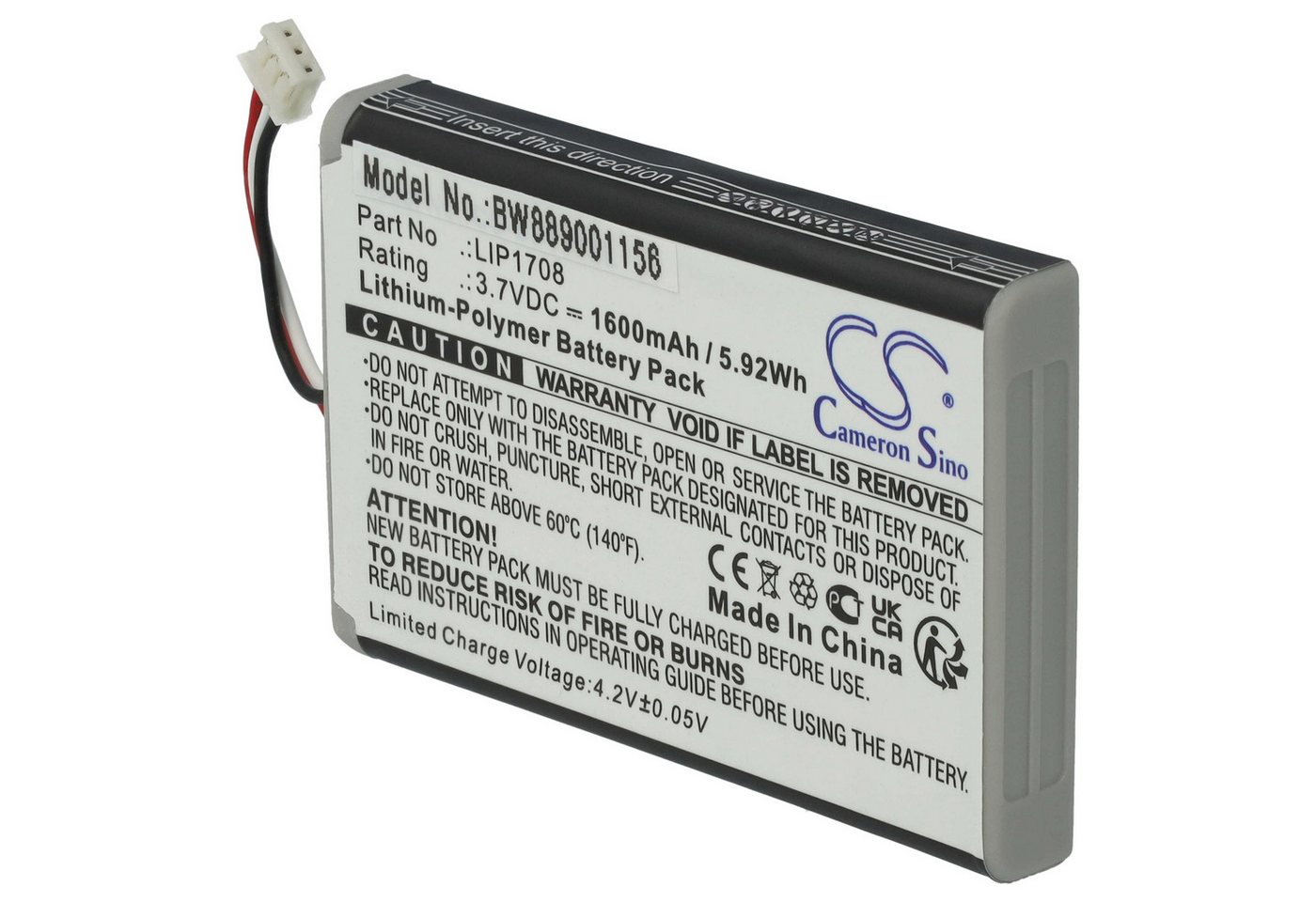 vhbw Akku passend für Sony Playstation 5 DualSense CFI-ZCT1W, DualSense, Akku Akku Li-Polymer 1600 mAh (3,7 V, 1 St), Leistungsfähiger Austausch-Akku für Spielkonsole, Wiederaufladbar Bild 4