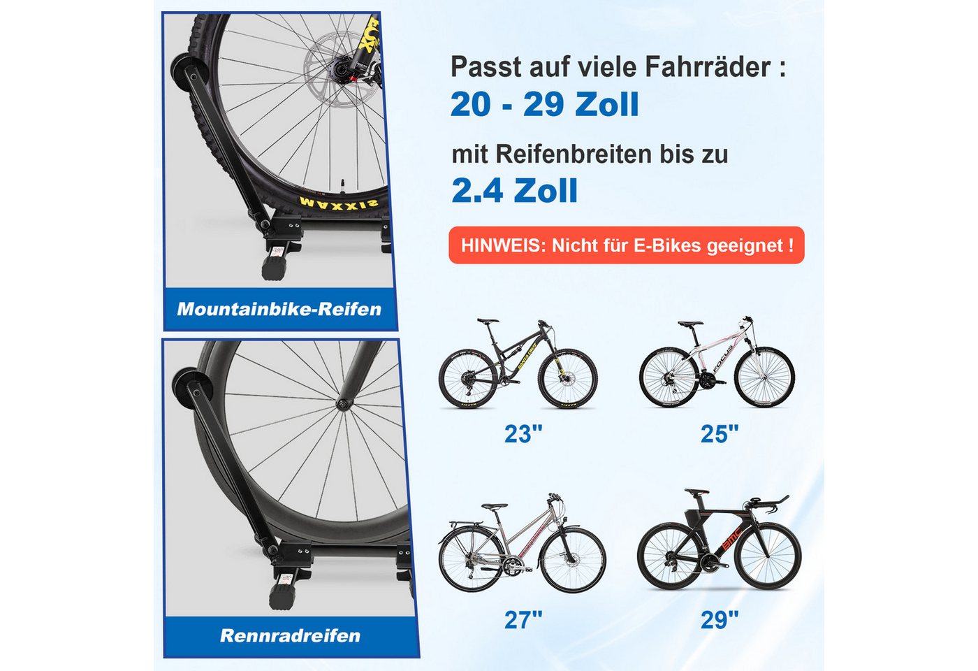 Clanmacy Fahrradständer Hinterradständer Ausstellungsständer klappbar für Räder von 20 bis 29" (1-St) Bild 2