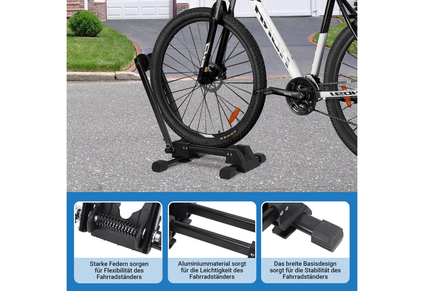 Clanmacy Fahrradständer Hinterradständer Ausstellungsständer klappbar für Räder von 20 bis 29" (1-St) Bild 5