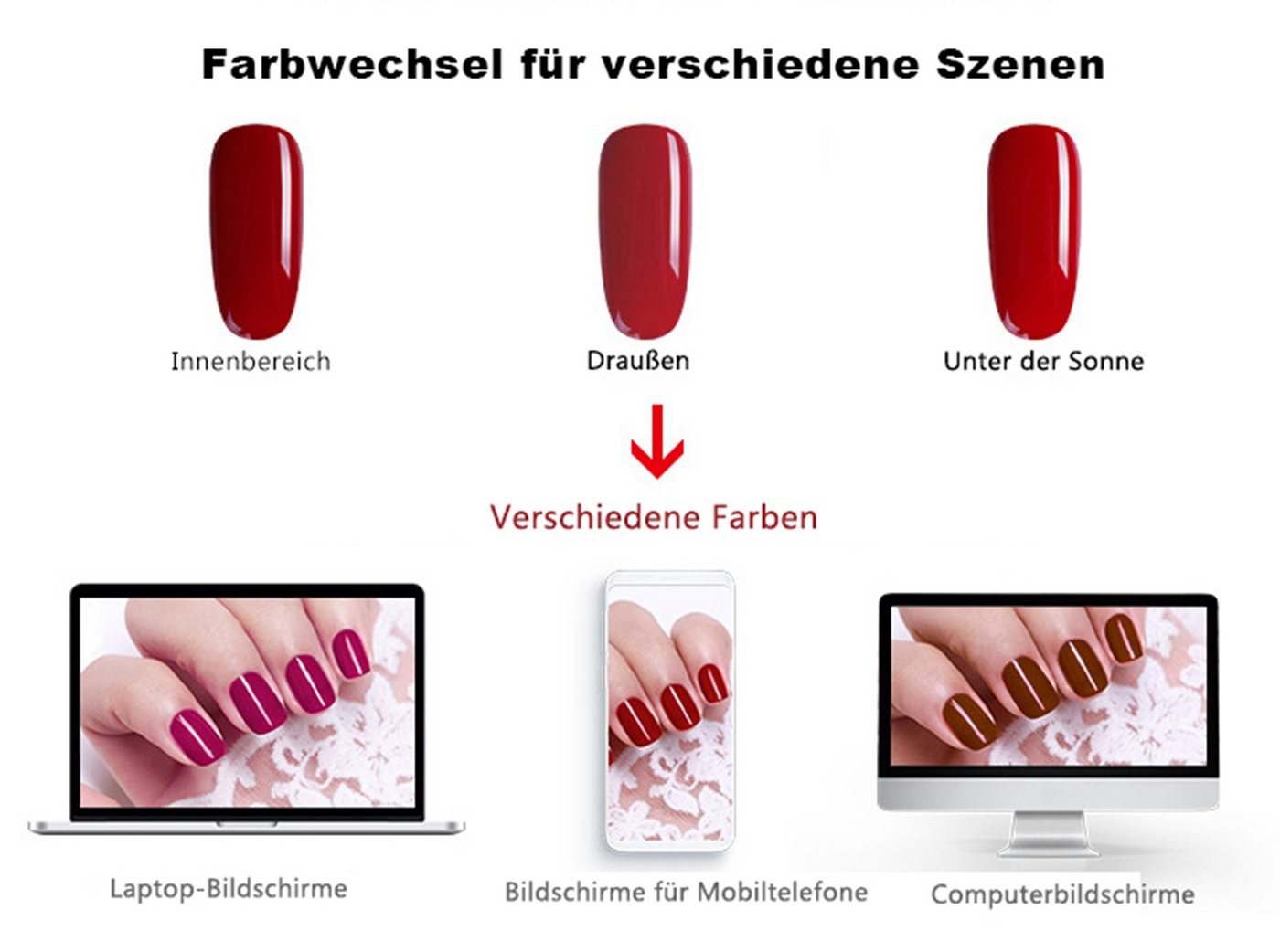 KINSI Lichthärtungsgerät Nagellack-Set 15ml 7 Farben Nagelverlängerung Set 16 Stück, Inclusief nagelwerkzeuge, nagellampen Bild 3