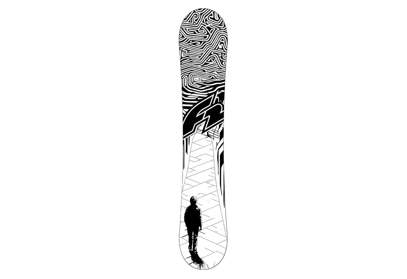 F2 Snowboard F2 Set Snowboard Blackdeck Schwarz/Weiss 161cm + Sonic Pro Bindung L