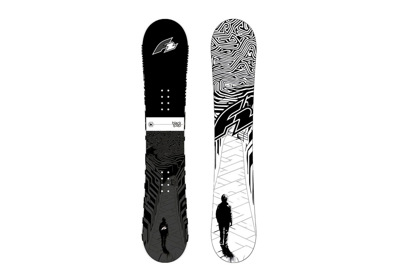 F2 Snowboard F2 Set Snowboard Blackdeck Schwarz/Weiss 161cm + Sonic Pro Bindung L Bild 3