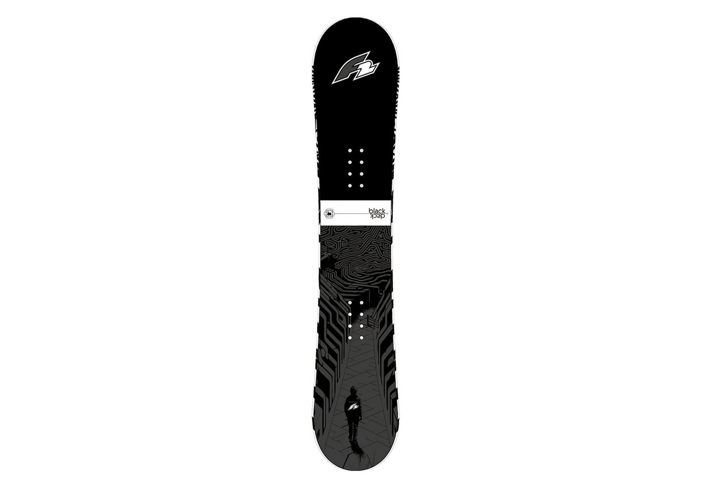 F2 Snowboard F2 Set Snowboard Blackdeck Schwarz/Weiss 161cm + Sonic Pro Bindung L Bild 5