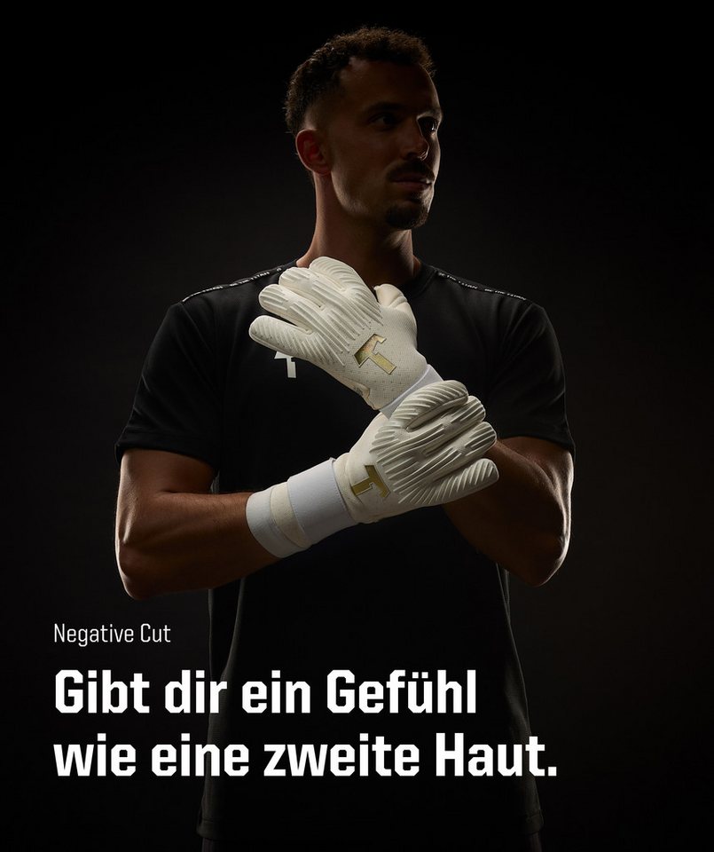T1TAN Torwarthandschuhe Erwachsene Rebel White-Out mit Fingerschutz Bild 4