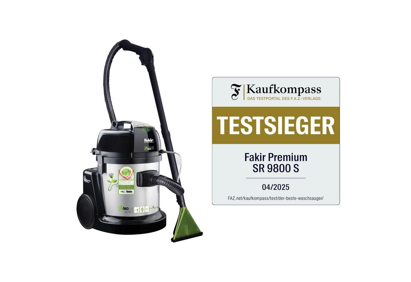 FAKIR Wasch-Sauger FAKIR Kessel-Waschsauger premium SR 9800 S, 1600 W