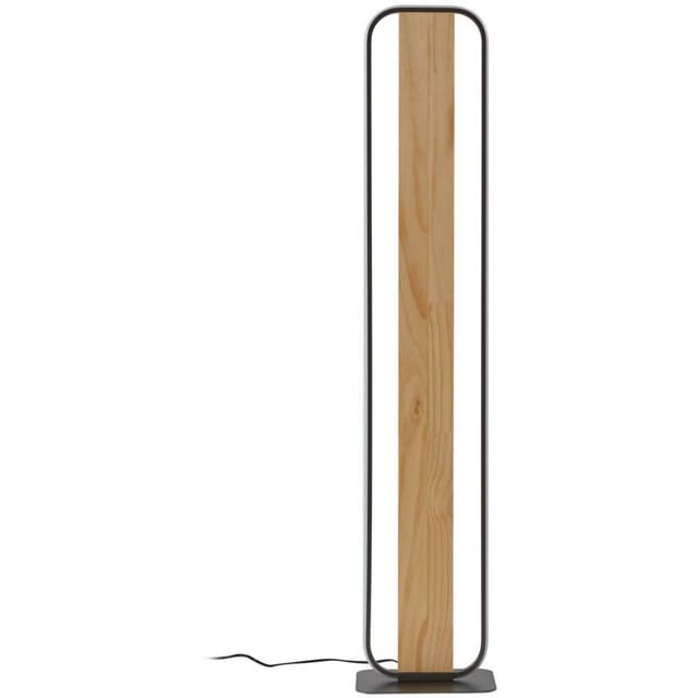 Neuwertig] Lindby Led Stehleuchte Romilda Stehlampe Standleuchte Lampe Grau Holz Höhe 122cm B-Ware