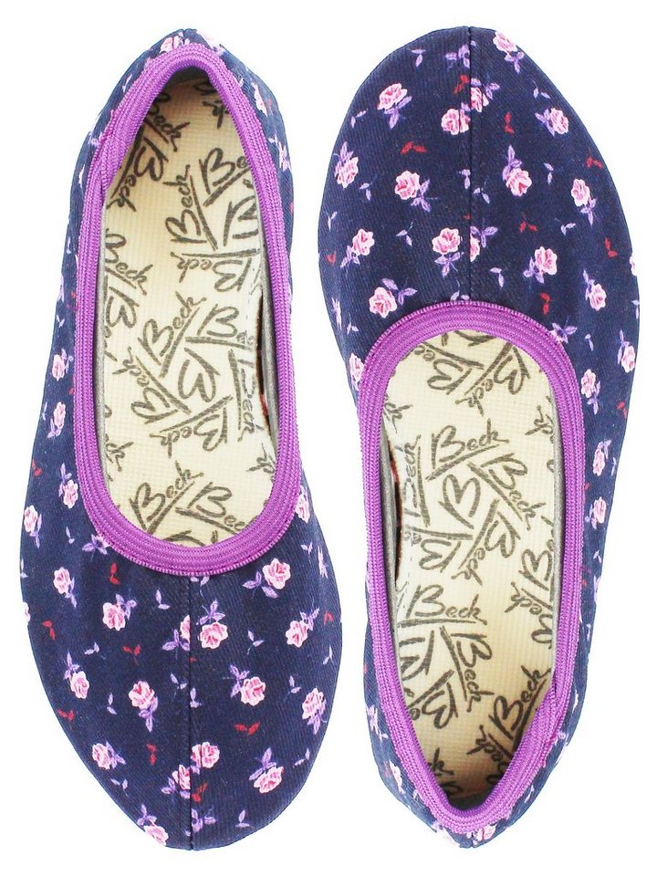 Beck Schläppchen Nostalgie Gymnastikschuh (bis Gr. 38 erhältlich) mit rutschfester Gummi-Sohle Bild 3