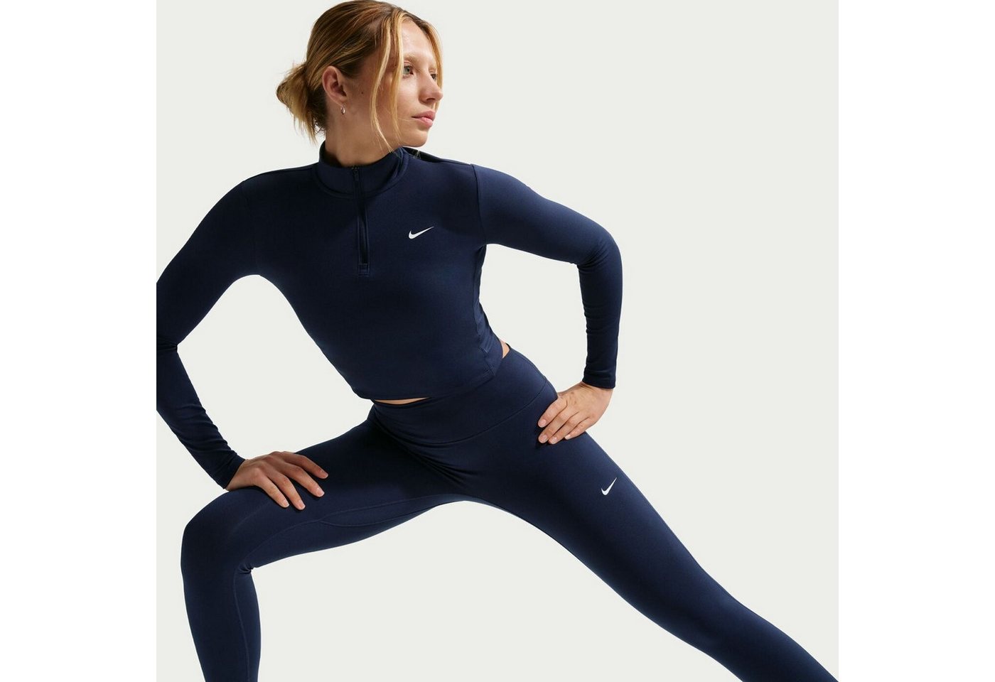 Nike Trainingshose W NK DF ONE HR TIGHT USEAM MIDNIGHT NAVY/WHITE Bild 4