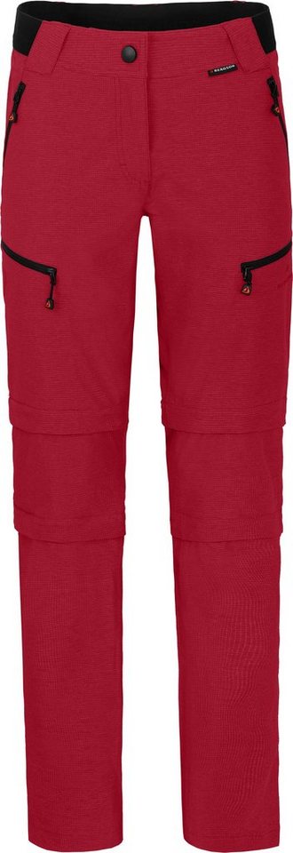 Bergson Outdoorhose PORI Doppel Zipp-Off mit T-ZIPP Damen Wanderhose, robust elastisch, Langgrößen, rot Bild 2