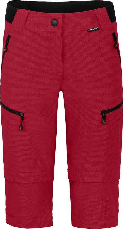 Bergson Outdoorhose PORI Doppel Zipp-Off mit T-ZIPP Damen Wanderhose, robust elastisch, Langgrößen, rot Bild 5