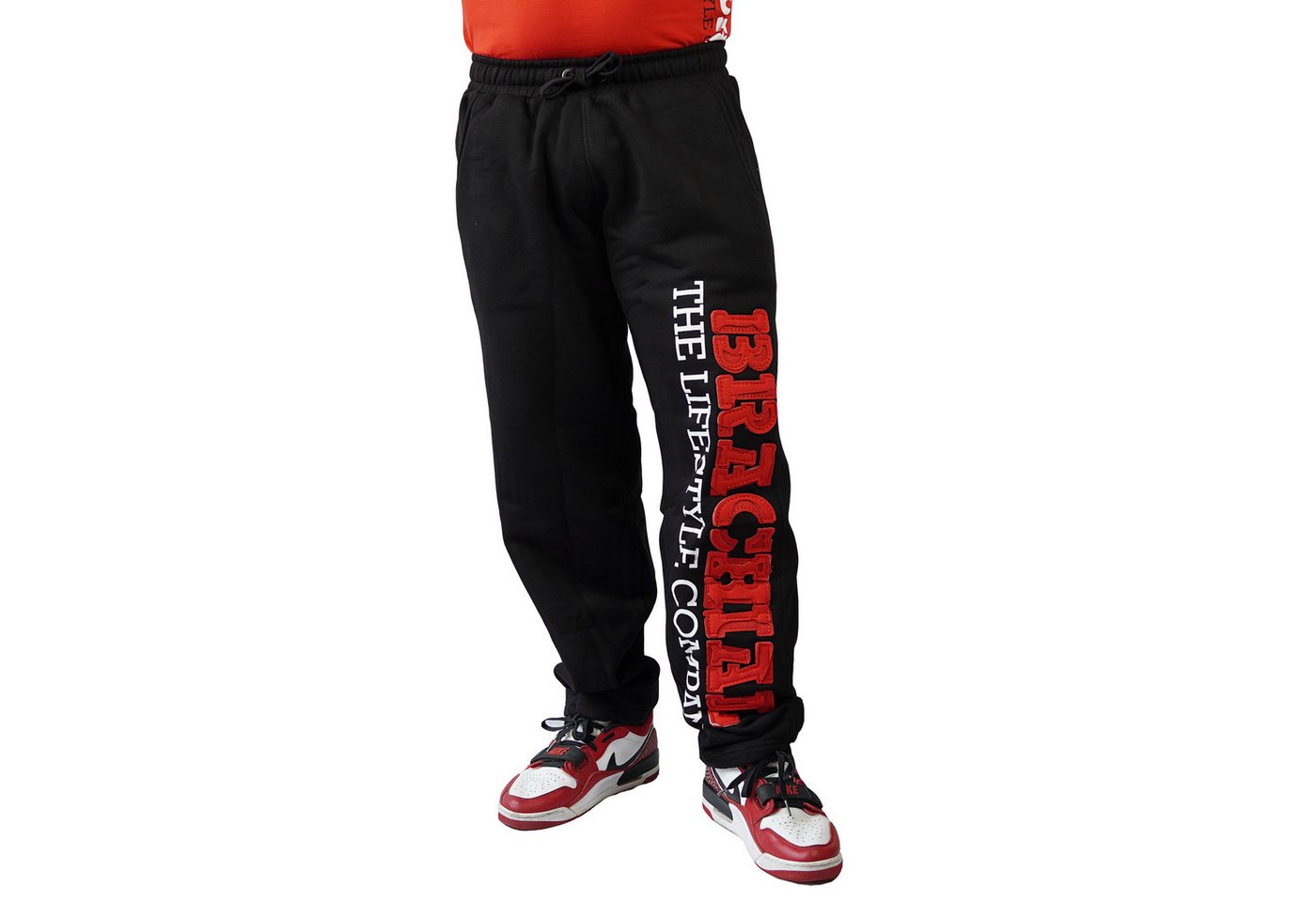 BRACHIAL THE LIFESTYLE COMPANY Sporthose Brachial Sporthose "Gym" schwarz/rot Bild 5