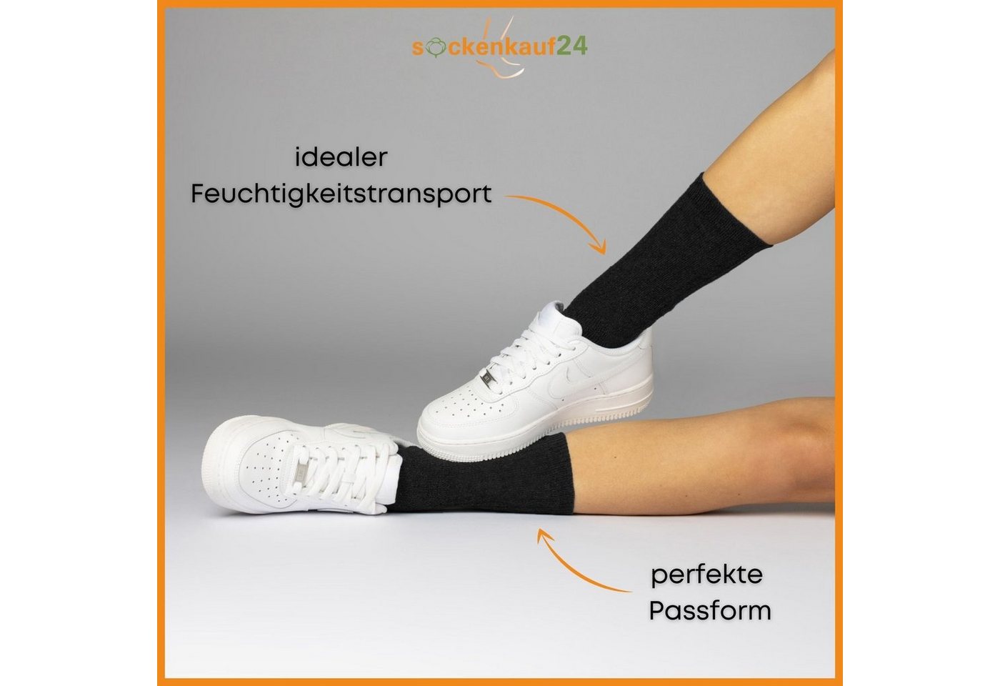 sockenkauf24 Tennissocken 10, 20, 30 Paar Sportsocken Arbeitssocken Herren & Damen (Schwarz, 10-Paar, 35-38) Socken Baumwolle 10100