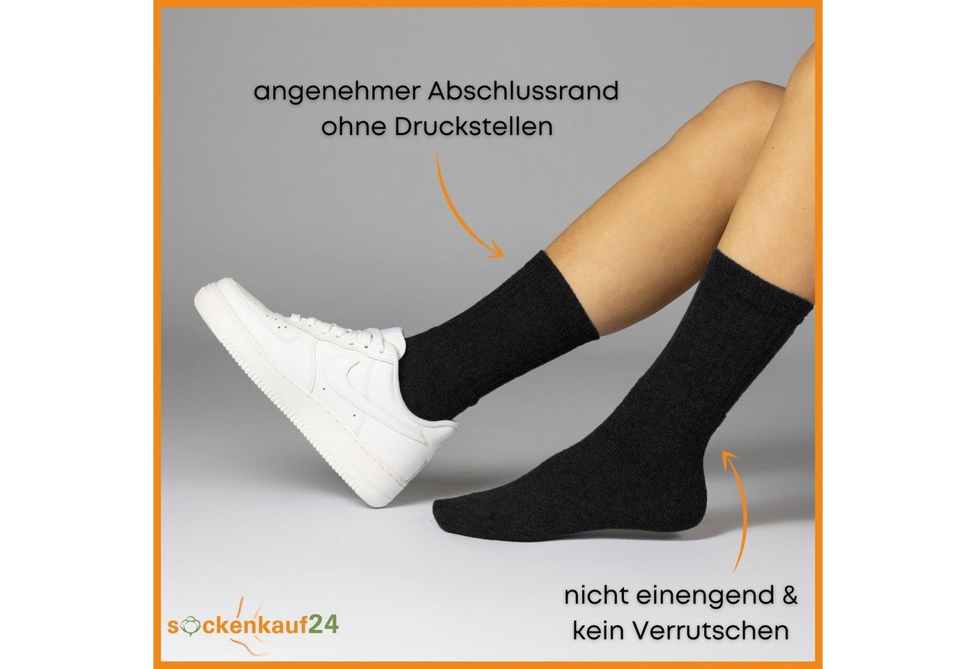 sockenkauf24 Tennissocken 10, 20, 30 Paar Sportsocken Arbeitssocken Herren & Damen (Schwarz, 10-Paar, 35-38) Socken Baumwolle 10100 Bild 4