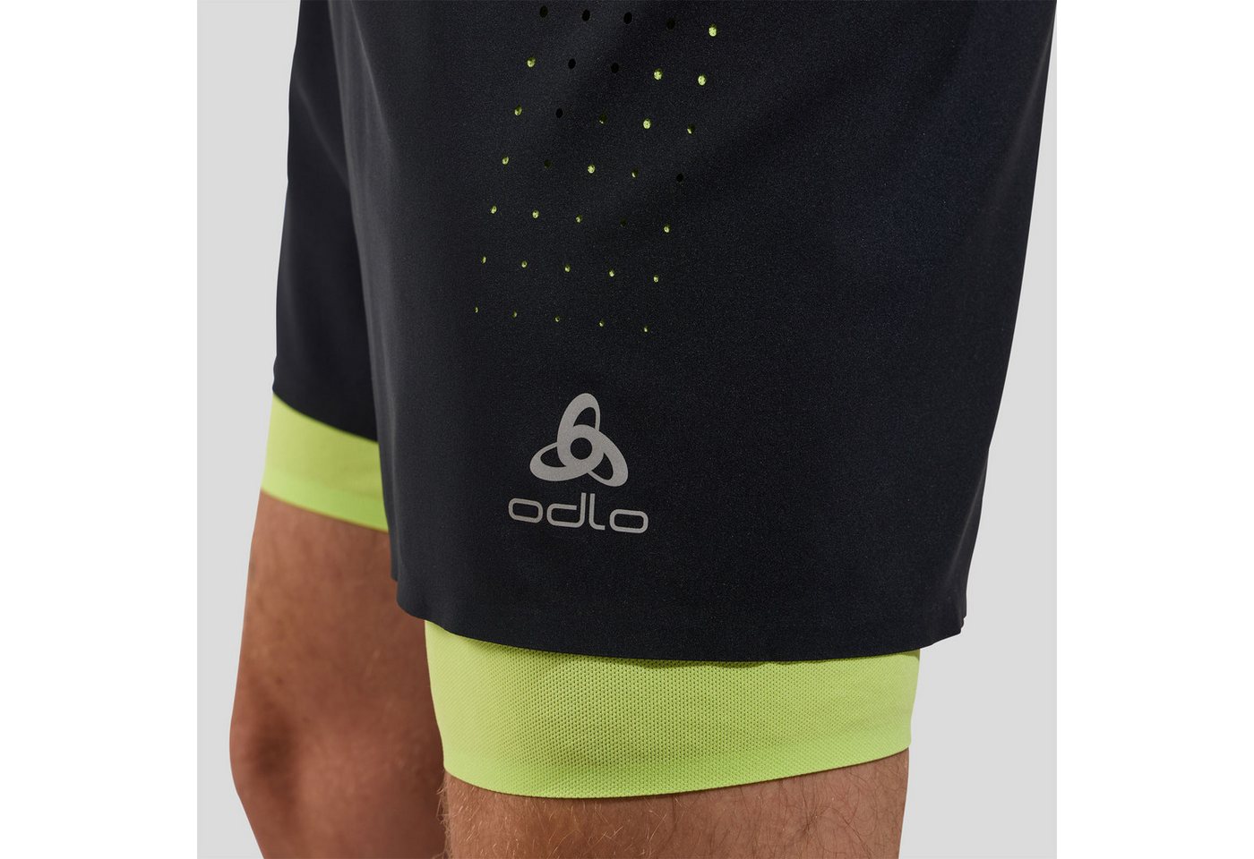 Odlo Laufshorts ZEROWEIGHT 5 Inch 2-in-1 Laufshorts 322562-15000 Leichte Runningshort mit Sprinter