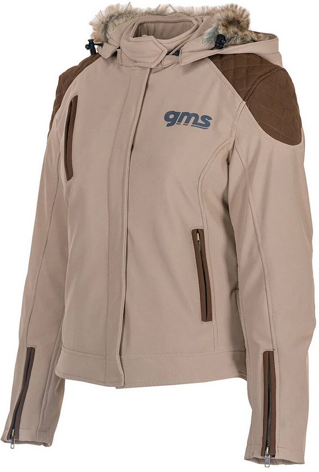 gms Motorradjacke GMS Luna Damen Motorrad Softshell Jacke wasserabweisend reflektierende reißverschluss Bild 4
