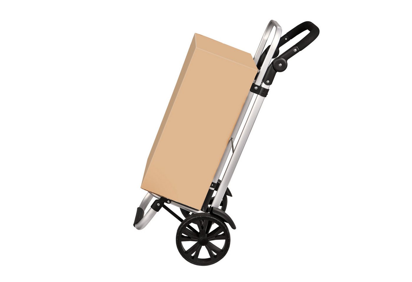 Oak&Tea Einkaufstrolley Einkaufstrolley 3-in-1 mit Kühltasche Thermotasche Transportwagen 56L, Faltbarer Transportwagen bis 50KG, Wasserdicht, Rucksackfunktion