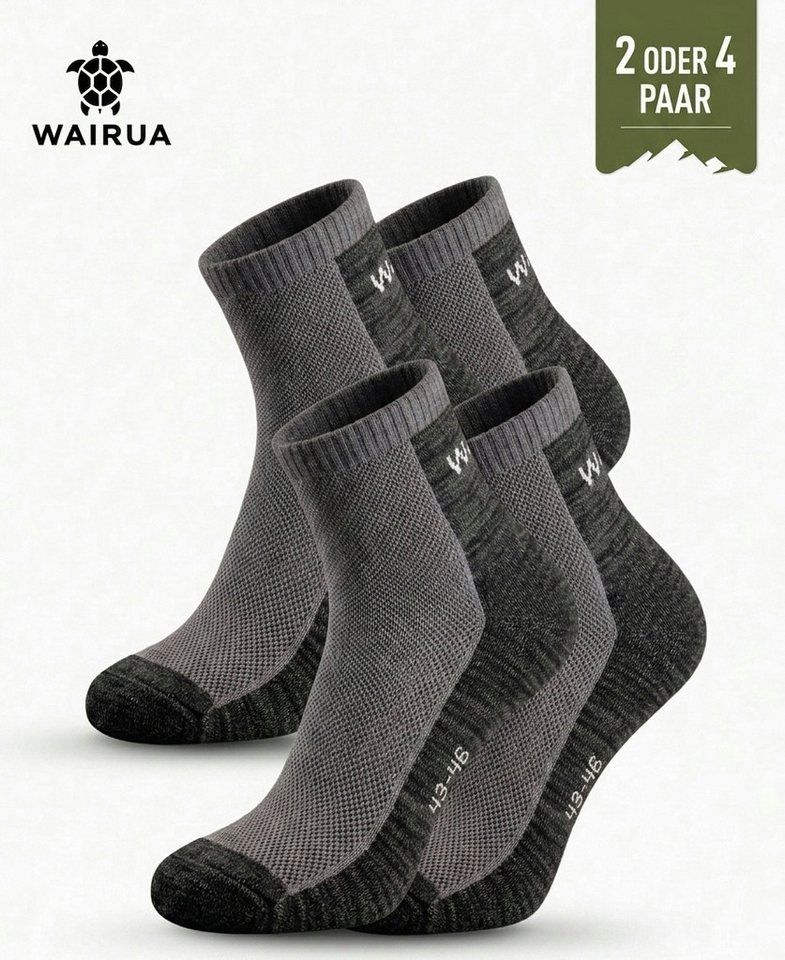 WAIRUA Wandersocken Damen & Herren – Premium Outdoor Socken aus Merino Wolle (2-Paar) Bild 4