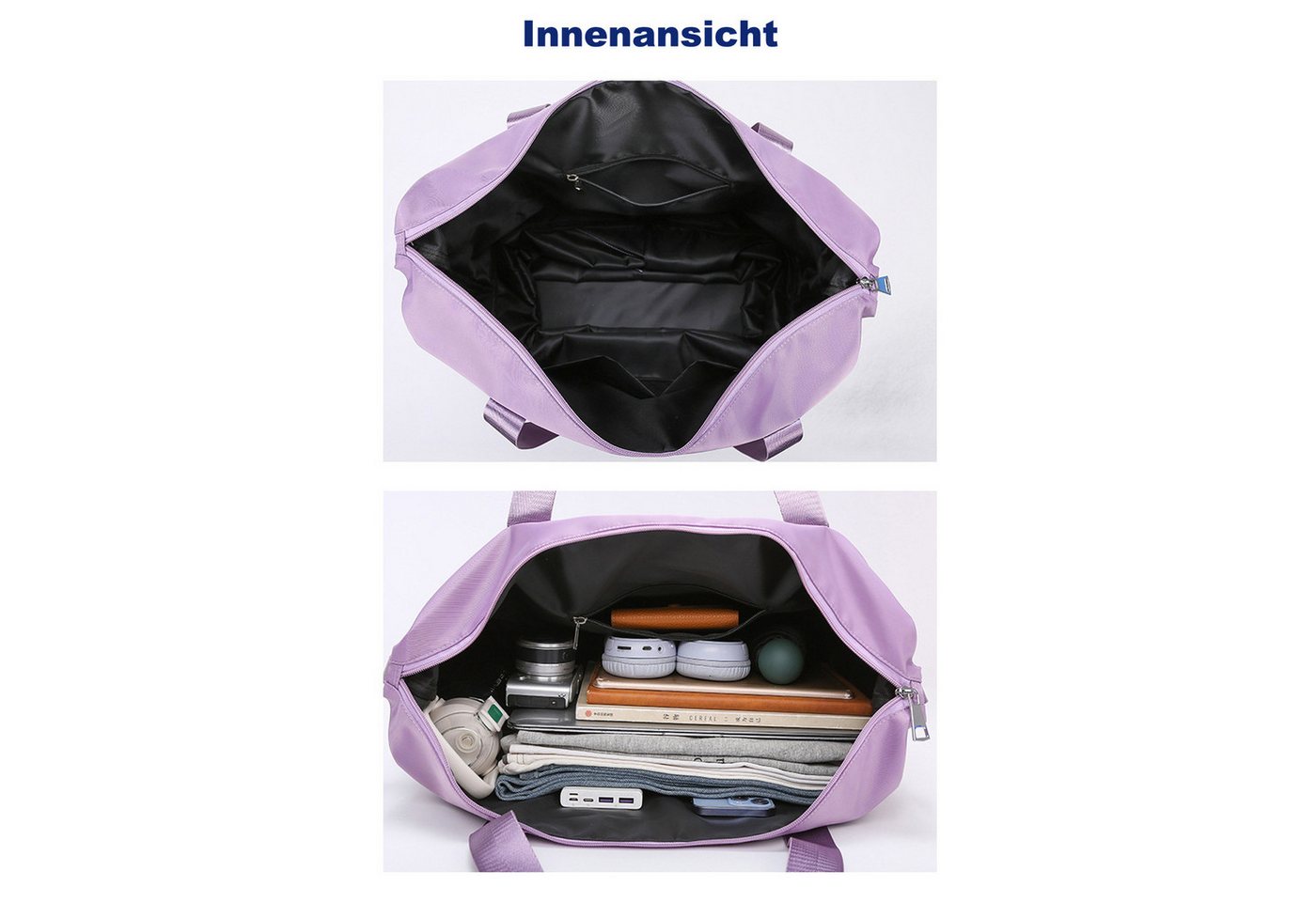Coonoor Reisetasche Große Erweiterbare Reisetasche mit Rollen, faltbare Handgepäcktasche (1-tlg), mit abnehmbaren Rollen, ideal für Reisen, Sport, Camping Bild 3