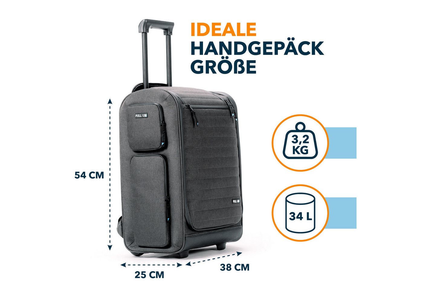 Pull Up Case GmbH Handgepäckkoffer Handgepäckkoffer Pull Up Backpack Bild 5