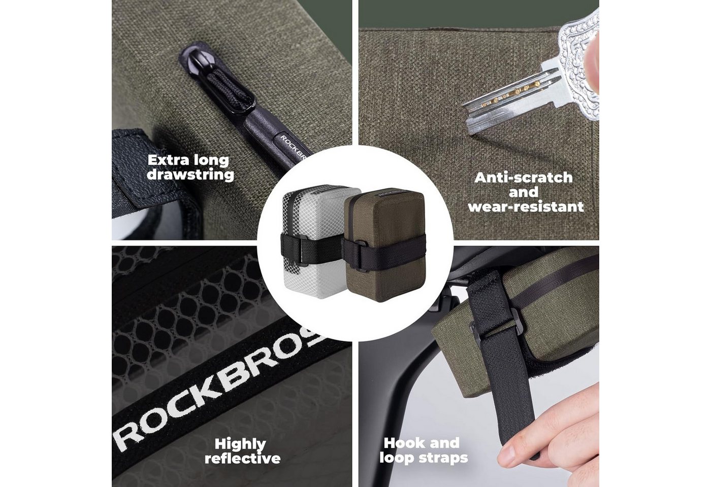 ROCKBROS Satteltasche Satteltasche Mini, wasserdicht, leicht, kompakt