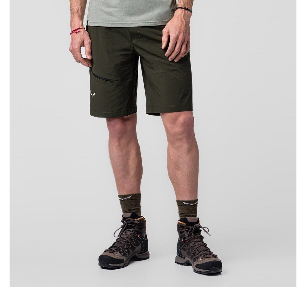 Salewa Trekkinghose Trekking-Wanderhose Puez 4 Short (4-Wege-Stretch) kurz olivegrün Bild 5