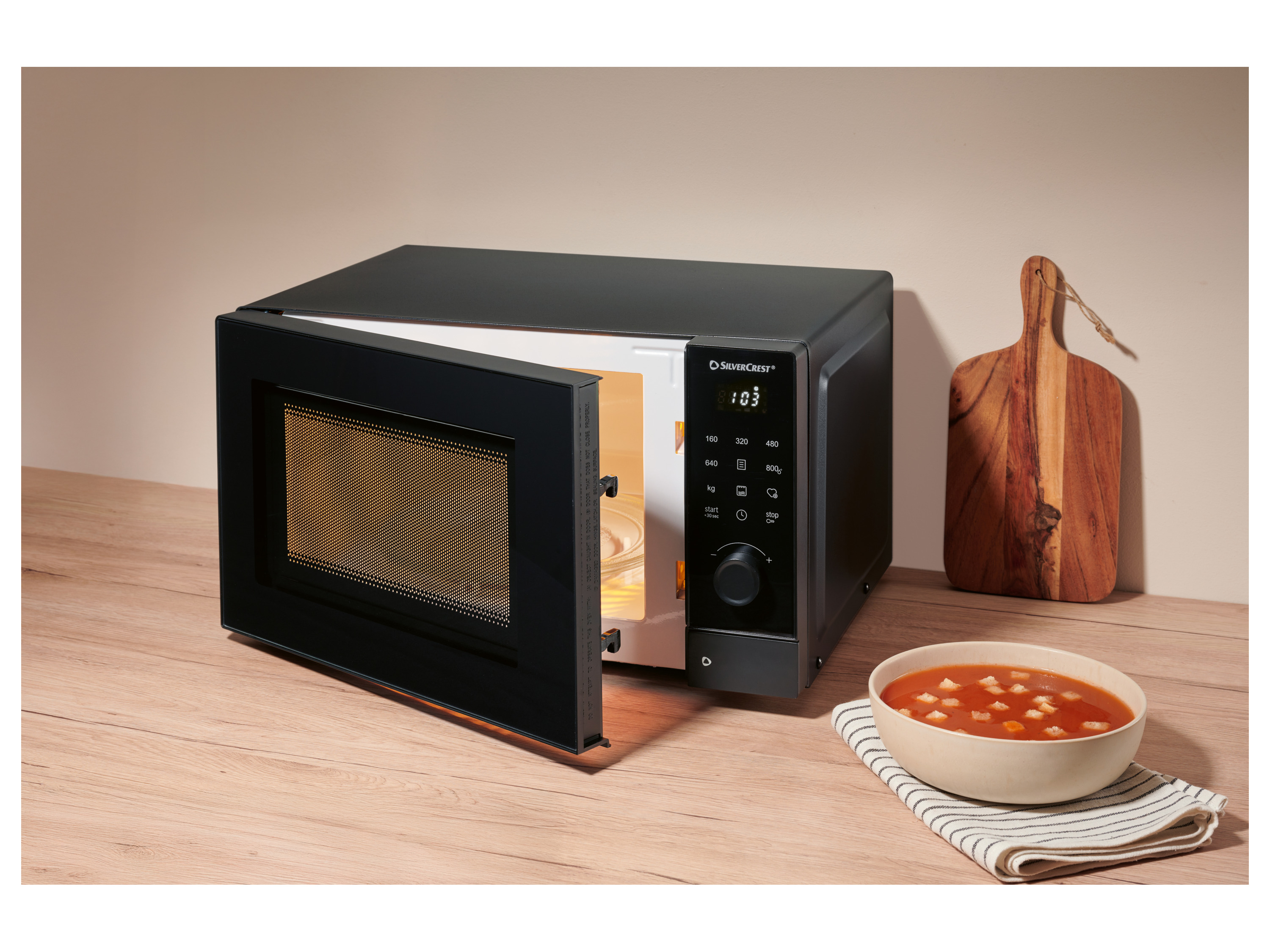 SILVERCREST® Mikrowelle mit Grillfunktion »SMW 800 G1«, ca. 20 l