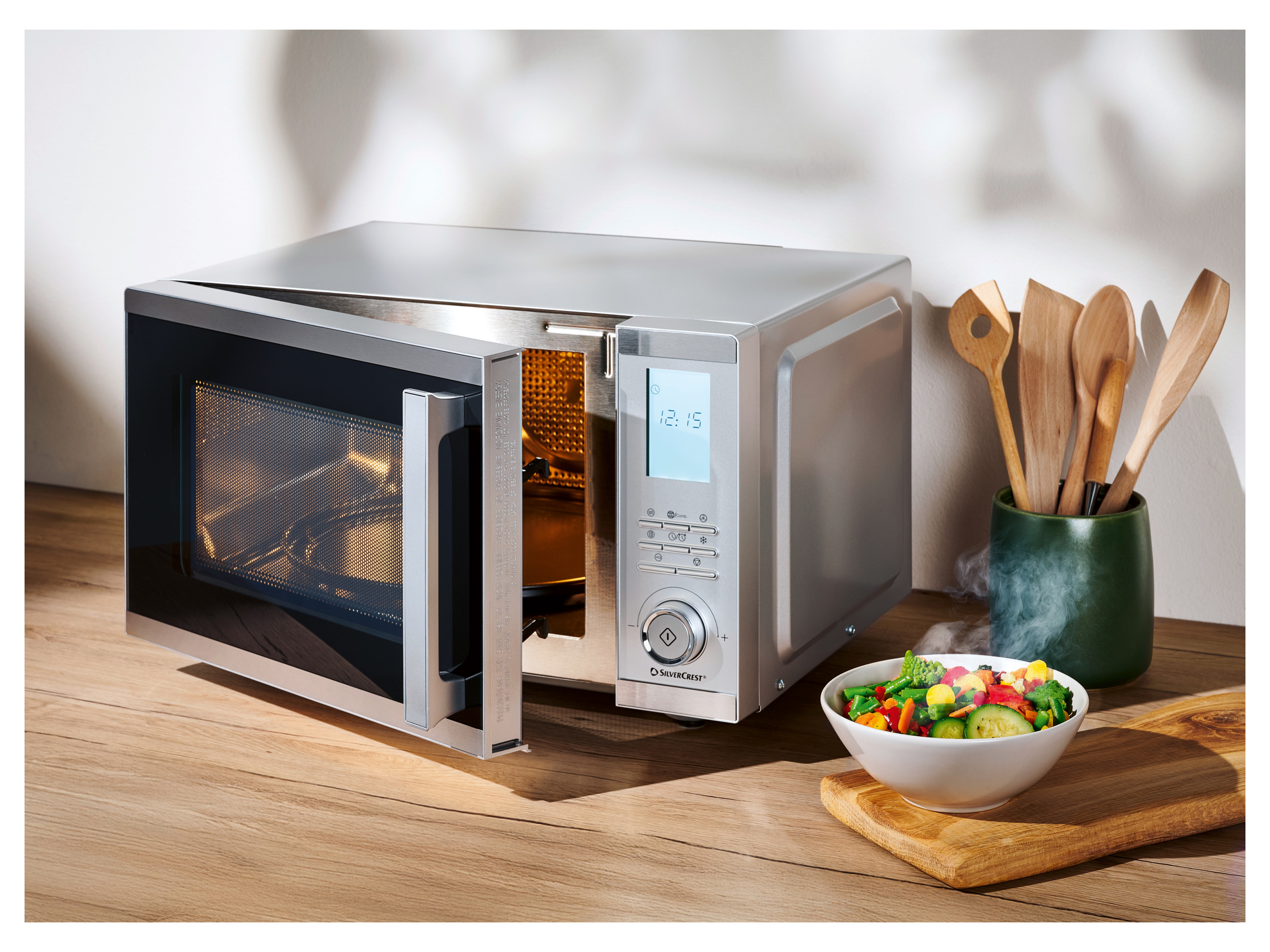 SILVERCREST® Mikrowelle mit Grillfunktion »SMWEDS 900 A1«, ca. 25L Bild 3