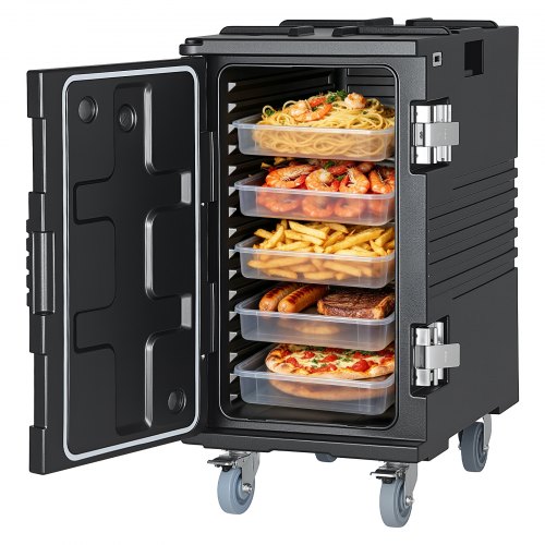 VEVOR Thermobox 120 L, Isolierbox zum Warmhalten und Kühlen, Warmhaltebox aus LLDPE 650 x 450 x 774 mm, Transportbox für Speisen und Getränke, Thermobehälter für Verschiedene Pfannengrößen (ohne)