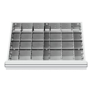 Schubladeneinteilung Metalleinteilung blh 75 mm Innenmaß 600x450 mm 24 Fächer - Stier