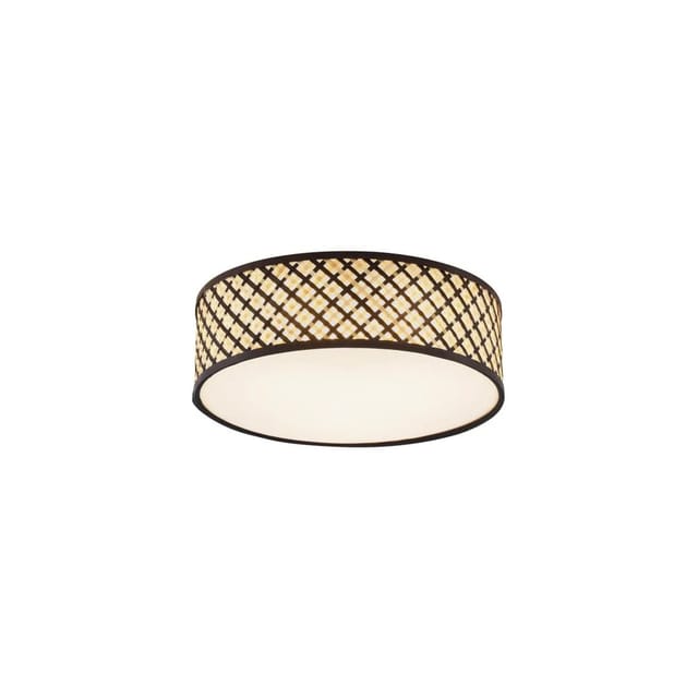 Orientalische Rattan Deckenleuchte mit Schwarz 40cm - Tremmo