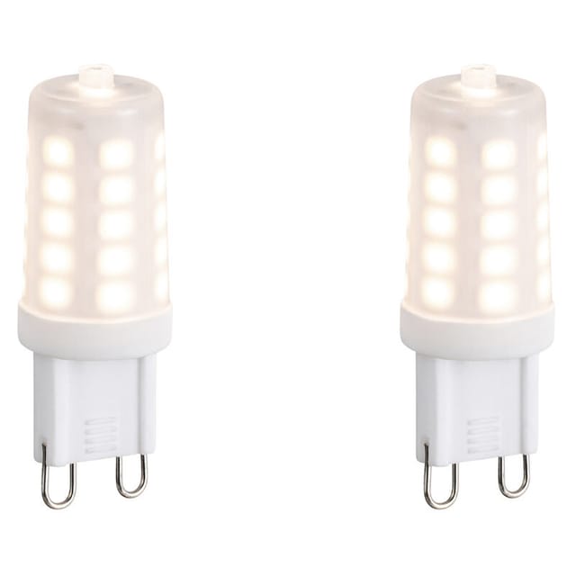 2er Set G9 dimmbare LED-Lampen Opal 1,2W 100lm 2700K