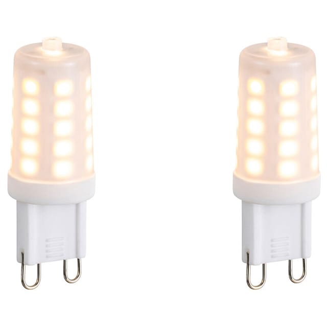 2er Set dimmbarer G9 LED-Lampen Opal 3W 250lm 2200K