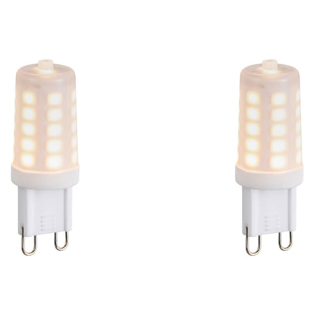 2er Set dimmbarer G9 LED-Lampen Opal 1,2W 100lm 2200K
