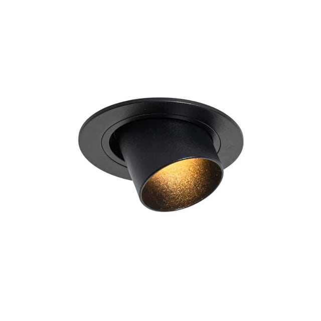 Moderner Einbaustrahler schwarz GU10 35 mm rund schwenkbar - Installa