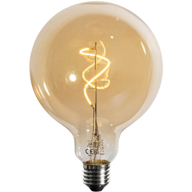 Luedd - E27 Dimmbare led Spiral Filament Gold G125 4W 270lm 2700K