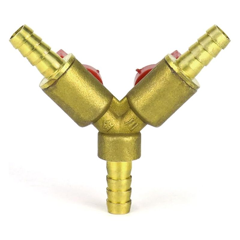 Forehill 3-wege-schlauchverteiler, Messing-zink-legierung, 8-mm-kugelhahn Für Wasser, Öl Und Gas Zur Gartenbewässerung (1 Stück)
