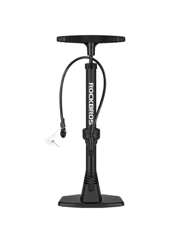 Fahrradpumpe mit 11 bar Manometer, Standmontage - schwarz