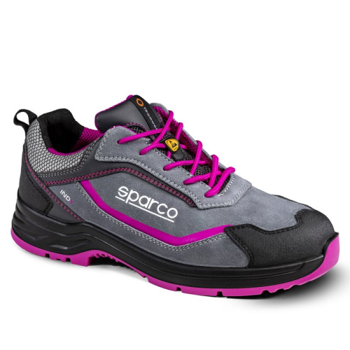 07537GRFU Indy Danica esd S1PS Sicherheitsschuh, Grau/Fuchsia, 38 - Sparco